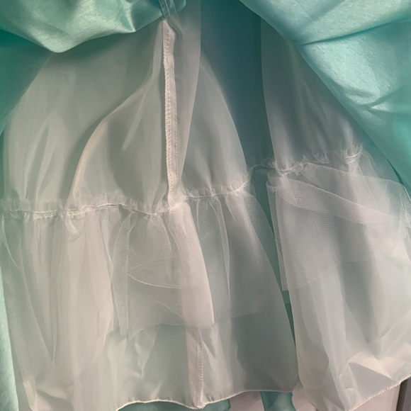 NWOT-Girls Kiki Teal Tea Length Special Occasion Dress - Picture 9 of 11